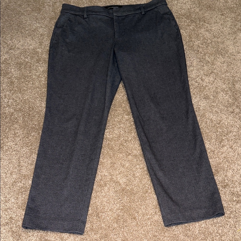 Liverpool Charcoal Plaid Pants - size 8P. O